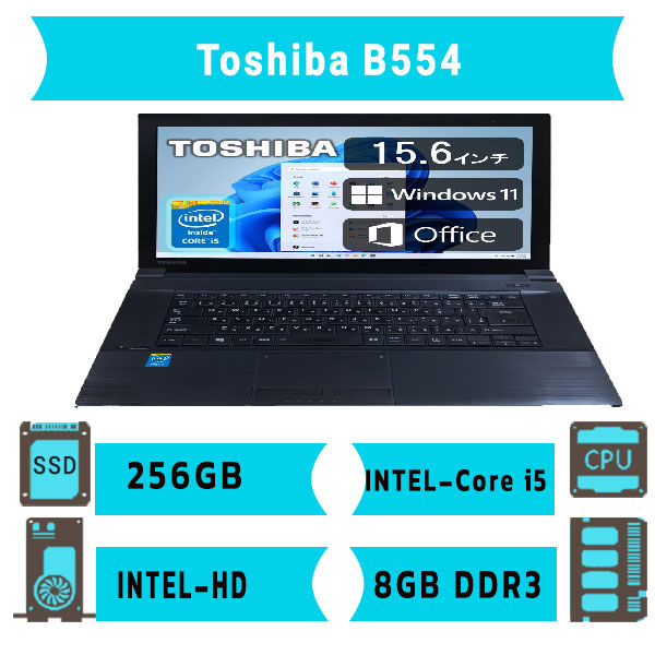 لپتاپ استوک توشیبا B554