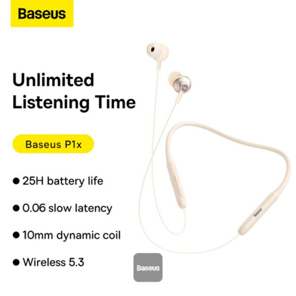 هندزفری بلوتوث دورگردنی Baseus Bowie P1x NGPB01000 - Image 9