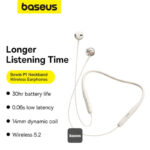هندزفری بلوتوثی گردنی باسئوس Bowie P1 2023 A00025800 - Image 7