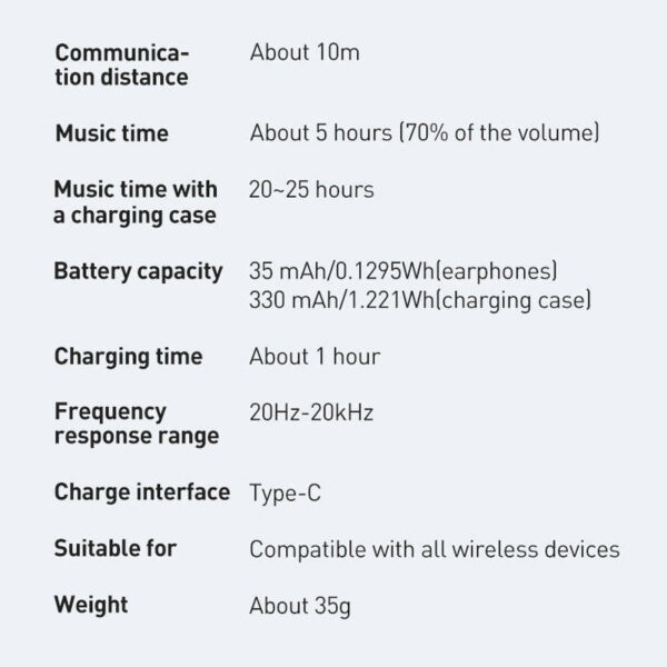 هندزفری بلوتوث دو تایی Baseus Bowie E3 NGTW08000 TWS - Image 7