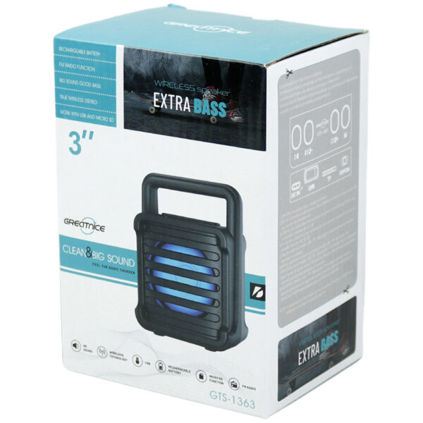 اسپیکر بلوتوثی گریت نایس Extra BASS GTS-1363 - Image 3